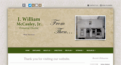 Desktop Screenshot of mccauleyfuneralhome.com